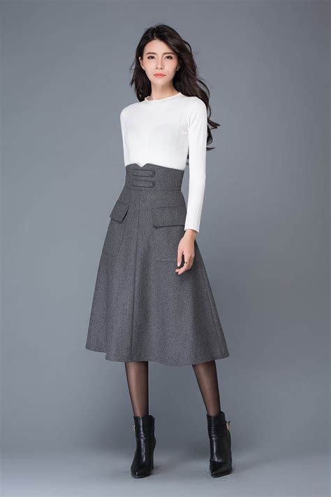 ladies celine wool skirt size 44|WOMEN'S LUXURY WOOL DRESSES AND SKIRTS .